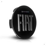 Kit 4 Calotinhas Centro de Roda Fiat Toro Preto Repuxo – Encaixe Preciso + Visual Original Fiat