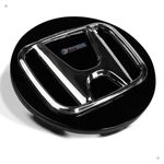 Calotinha Centro de Roda Honda New Civic HR-V CR-V Accord – Preto com Logo Cromado – Encaixe Perfeito + Visual Original