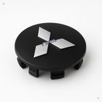Kit 4 Calotinhas Mitsubishi Triton/TR4 – Preto com Detalhe Cromado para Rodas Originais