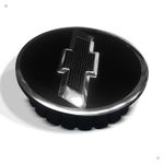 Kit 4 Calotinhas Miolo Centro Roda GM Cruze/Sonic/Tracker com Emblema Preto Camaro