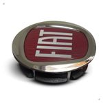 Kit 10 Jogos Calotinhas Centro de Roda Fiat Vermelho Acrílico – Encaixe Perfeito + Estilo Original nas Rodas