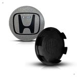 Kit 4 Calotinhas Honda Civic Prata com Emblema – Acabamento Original e Encaixe Perfeito nas Rodas