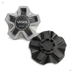 Kit 4 Calotas Vaska VK280 Prata com Emblema Cromado – Encaixe Seguro e Estilo Premium
