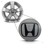 Kit 4 Calotinhas Honda Civic Prata com Emblema – Acabamento Original e Encaixe Perfeito nas Rodas
