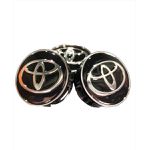 Kit 4 Calotinhas Centro de Roda Toyota Corolla Prius Yaris – Encaixe Firme + Visual Original Preto