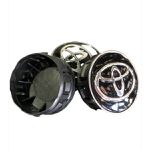 Kit 4 Calotinhas Centro de Roda Toyota Corolla Prius Yaris – Encaixe Firme + Visual Original Preto