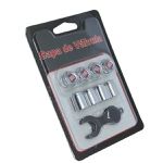 Kit Capa de Válvula Antifurto Fiat Vermelho – Tampas de Bico Cromadas com Emblema e Chave de Segurança