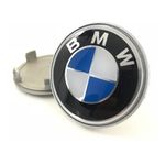 Kit 4 Calotinhas Miolo de Roda BMW com Emblema Azul – Encaixe Perfeito Para Rodas Originais