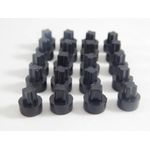 Kit 64 Rebites Allen Pretos para Roda – Estilo Track & Field com Acabamento Esportivo