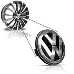 Kit 4 Calotinhas VW Jetta Amarok – Acabamento Premium com Emblema Cromado e Encaixe Perfeito