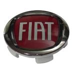 Kit 4 Calotinhas Miolo de Roda Fiat Toro/Freemont com Emblema Vermelho – Visual Esportivo