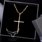 Colar Masculino Crucifixo corrente cartier Alphaman Acessórios