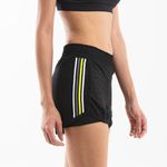 Short Duplo Feminino Run Collors - Preto