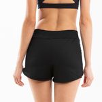 Short Duplo Feminino Run Collors - Preto