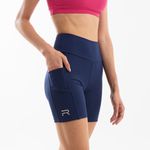 Short Fit Pace - Marinho (logo refletivo)