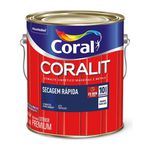  Tinta Esmalte Coral Coralit Secagem Rápida Brilhante Branco 3,0L