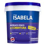 Tinta Acrílica Fosca Isabela +Cobertura Branco 18L