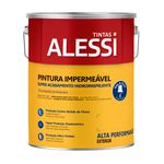 Tinta Acrílica Emborrachada Alessi Pintura Impermeável Premium Branco 3,6KG