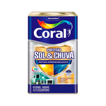 Tinta Emborrachada Coral Pintura impermeabilizante Sol e Chuva Branco 18L 