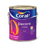 Tinta Acrílica Coral Decora Fosco Branco 3,6L