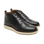 Bota Casual Masculina Coturno Five Days Em Couro Legitimo Preto