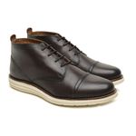 Bota Casual Masculina Coturno Five Days Em Couro Legitimo Café