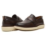 Sapato Social Masculino Loafer Five Days Em Couro Legitimo Café