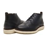 Bota Casual Masculina Coturno Five Days Em Couro Legitimo Azul Marinho