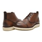 Bota Casual Masculina Coturno Five Days Em Couro Legitimo Tabaco