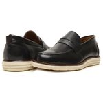 Sapato Social Masculino Loafer Five Days Em Couro Legitimo Preto