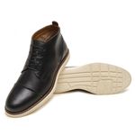 Bota Casual Masculina Coturno Five Days Em Couro Legitimo Preto