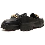 Sapato Mocassim Femino Oxford Em Couro Legitimo Five Days Preto