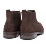 Bota Botina Casual Masculina Five Days Em Couro Legitimo Café