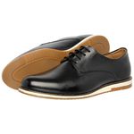 Sapato Oxford Five Days Masculino Em Couro Legítimo Preto