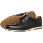 Sapato Social Oxford Five Days Masculino Em Couro Legítimo Preto