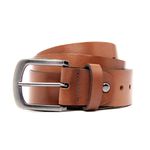 Cinto Masculino Social Five Days Em Couro Com Regulagem Caramelo