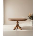 Mesa Redonda Elástica Farroupilha - Madeira Maciça - Móveis de Gramado