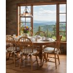 Sala de Jantar Oval Pinhalense - ( 08 Cadeiras ) - Madeira Maciça - Móveis de Gramado