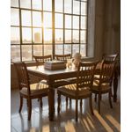 Sala de Jantar Petrol 1,40 x 90 - (06 Cadeiras) - Madeira Maciça - Móveis de Gramado