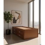 Cama de Solteiro Com 4 Gavetão - Madeira Maciça - Móveis de Gramado