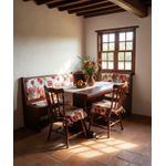 Conjunto Banco De Canto Alemão 1,90 x 1,40 (03 Cadeiras) (Mesa 1,50 x 1,00) - Móveis de Gramado