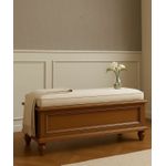 Banco Recamier Com Baú - Madeira Maciça - Móveis de Gramado