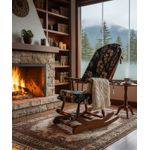 Cadeira De Balanço Florescer Azul 1,18/40 X 64 X 50 - Móveis De Gramado