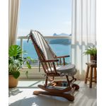 Cadeira De Balanço Linus Cinza 1,18/40 X 64 X 50 - Móveis De Gramado