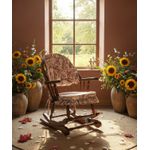 Cadeira de Balanço Estrelícia Bege 90/40 x 60 x 50 - Moveis De Gramado