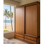 Roupeiro Portas de Correr Com Gavetas Realce - Móveis de Gramado