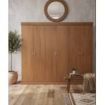 Roupeiro Canoas 2,50 x 55 x 2,30 - (06 Portas) - Madeira Maciça - Móveis de Gramado