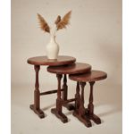 Conjunto de Mesas Laterais Gramadense - Madeira Maciça - Móveis de Gramado