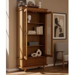 Cristaleira Com Pézinho 1,00 x 43 x 2,20 - Madeira Maciça - Móveis de Gramado