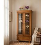 Cristaleira Com Pézinho 1,00 x 43 x 2,20 - Madeira Maciça - Móveis de Gramado